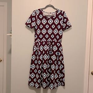 Patterned 'Amelia' Lularoe Dress 